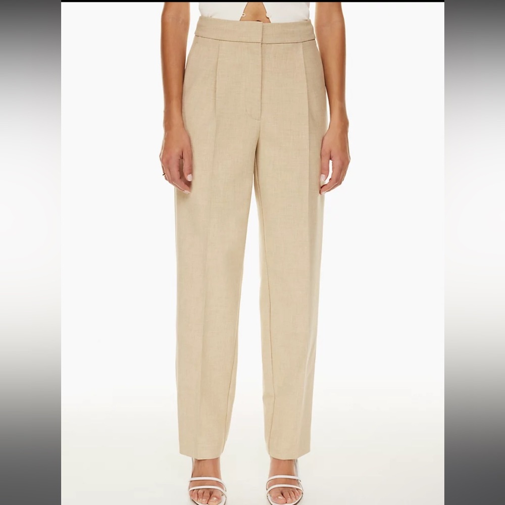 Aritzia Wilfred Ibiza Pant in Heather Oat Beige